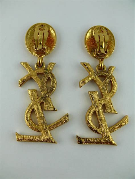 ysl earrings mens|buy vintage ysl earrings.